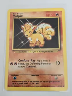Pokemon TCG Vulpix Base Set 68/102 1999 Regular Unlimited Common Near Mint - Image 1