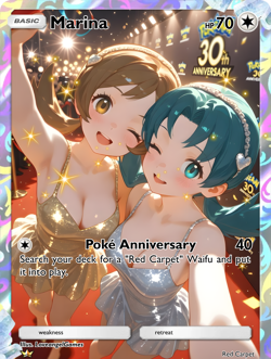 LoveangelGames-Waifu Universe Season 4- Custom Card-Marina-Poke Anniversary - Image 1