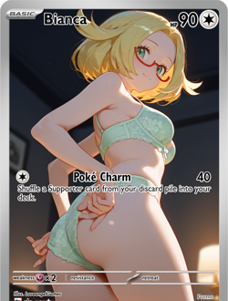 LoveangelGames-Waifu Universe Season 2- Custom Card-Bianca-Poke Charm(Promo) - Image 1