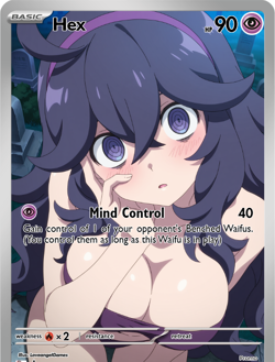 LoveangelGames-Waifu Universe Season 2- Custom Card-Hex-Mind Control - Image 1