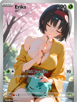 LoveangelGames-Waifu Universe Season 2- Custom Card-Erika-Paradise - Image 1