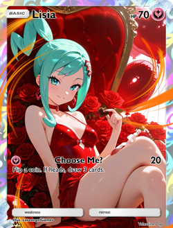 LoveangelGames-Waifu Universe Season 4- Custom Card-Valentine-Lisia - Image 1