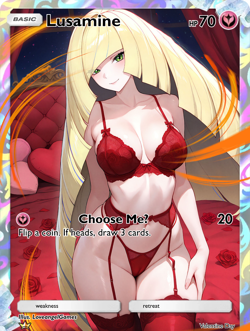 LoveangelGames-Waifu Universe Season 4- Custom Card-Valentine-Lusamine - Image 1