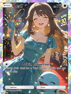 LoveangelGames-Waifu Universe Season 4- Custom Card-Leaf-Poke Anniversary - Image 1