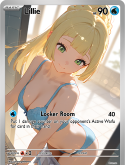 LoveangelGames-Waifu Universe Season 2- Custom Card-Lillie-Locker - Image 1