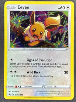 Pokemon Eevee SWSH118 SWSH Black Star Promo LP/NM - Image 1
