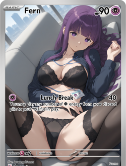 LoveangelGames-Waifu Universe Season 2- Custom Card-Fern-Lunch - Image 1