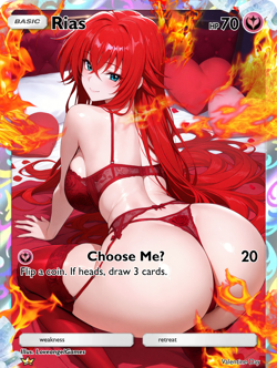 LoveangelGames-Waifu Universe Season 4- Custom Card-Valentine-Rias Promo - Image 1