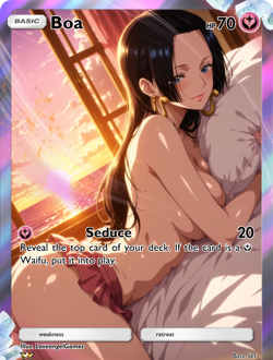 LoveangelGames-Waifu Universe Season 4- Custom Card-Boa-Seduce - Image 1