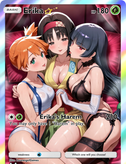 LoveangelGames-Waifu Universe Season 2- Custom Card-Erika-Harem - Image 1