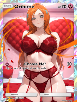 LoveangelGames-Waifu Universe Season 4- Custom Card-Valentine-Orihime - Image 1
