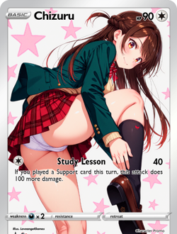 LoveangelGames-Waifu Universe Season 2- Custom Card-Chizuru-Study - Image 1