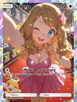 LoveangelGames-Waifu Universe Season 4- Custom Card-Serena-Poke Anniversary - Image 1