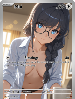 LoveangelGames-Waifu Universe Season 2- Custom Card-Mai-Blessings - Image 1