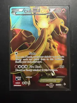 Charizard EX Full Art Ultra Rare Holo 100/106 Flashfire 180 HP Pokemon Card - Image 1