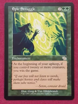 Magic The Gathering JUDGMENT EPIC STRUGGLE green card MTG - Image 1
