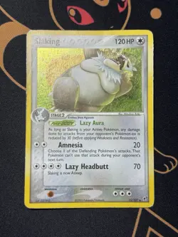Slaking 15/107 Holo Rare Ex Deoxys Set Pokemon Card SWIRL - Image 2