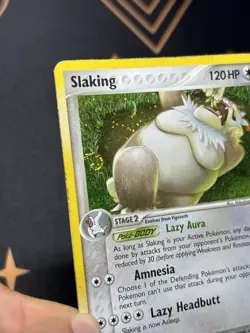 Slaking 15/107 Holo Rare Ex Deoxys Set Pokemon Card SWIRL - Image 4