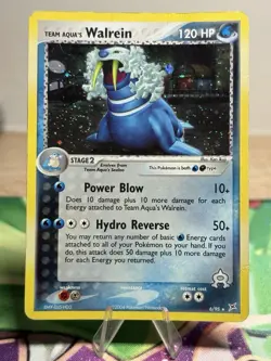 Team Aqua's Walrein 6/95 Ex Team Magma vs Holo Rare Pokemon Card SWIRL HP - Image 1