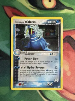 Team Aqua's Walrein 6/95 Ex Team Magma vs Holo Rare Pokemon Card SWIRL HP - Image 2