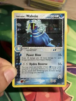 Team Aqua's Walrein 6/95 Ex Team Magma vs Holo Rare Pokemon Card SWIRL HP - Image 3