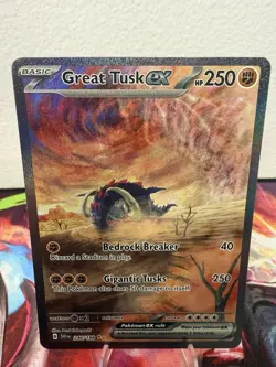 Great Tusk ex SAR 246/198 SV01 Scarlet & Violet Full Art Holo Pokemon Card - Image 1
