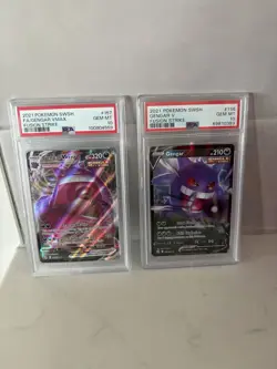 Pokemon Gengar VMAX PSA10 Gengar V Trading Card Set 2 Card Authentic Rare - Image 1