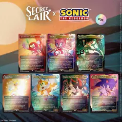MTG Magic the Gathering Secret Lair Sonic Hedgehog Friends and Foes Set Holo Set - Image 1
