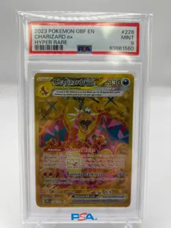 2023 POKEMON OBSIDIAN FLAMES CHARIZARD EX HYPER RARE 229/197 PSA 9 - Image 1