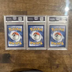 Pokemon 151 Poster Collection Set PSA 9 Bulbasuar Charmander Squirtle Cosmo Holo - Image 2