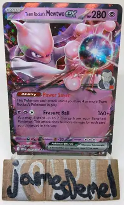 Pokemon Card - Team Rocket's Mewtwo ex - 081/182 - Destined Rivals - Double Rare - Image 1