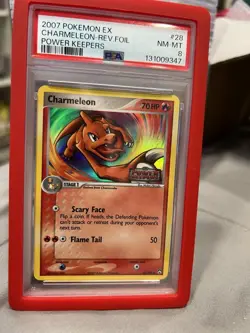 Pokemon 2007 Charmeleon EX Power Keepers #28 Reverse Holo PSA 8 🔥 - Image 1