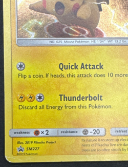 PIKACHU SM227 DMG SUN & MOON BLACK STAR PROMO POKEMON 2019 - Image 5
