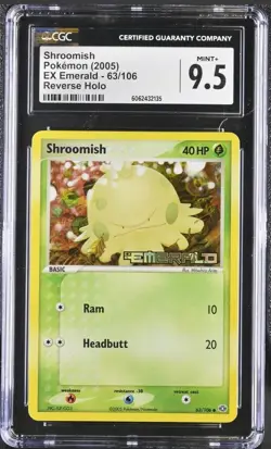 2005 Pokemon Ex Emerald Shroomish Reverse Foil Cgc 9.5 - Image 1
