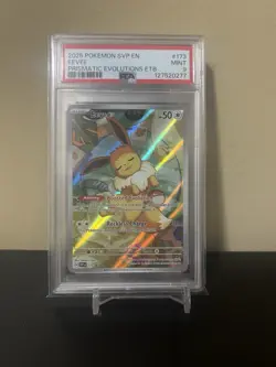 2025 Pokemon SVP EN #173 Eevee Prismatic Evolutions ETB PSA 9 - Image 1