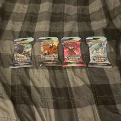 Pokemon Sword & Shield Chilling Reign Booster Pack all 4 packs . 820650808470 - Image 1