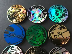 10 X Pokemon Coins Coin Tokens Shiny Pikachu Eevee Ho-oh Kyogre Shaymin Entei - Image 3