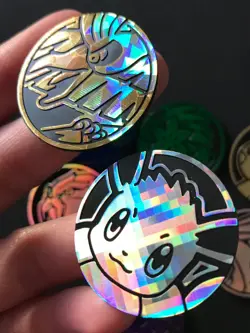 10 X Pokemon Coins Coin Tokens Shiny Pikachu Eevee Ho-oh Kyogre Shaymin Entei - Image 4
