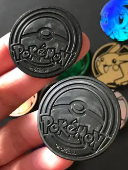10 X Pokemon Coins Coin Tokens Shiny Pikachu Eevee Ho-oh Kyogre Shaymin Entei - Image 5