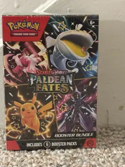Pokemon TCG Paldean Fates Booster Bundle Sealed, 6 Booster Packs - Image 1