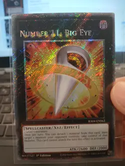 Yu-gi-oh! MISPRINT: Number 11 Big Eye Platinum Secret Rare RA04 - Image 1
