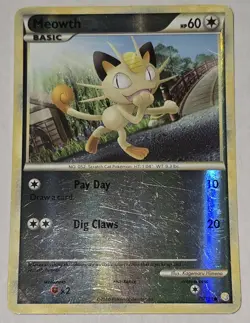 Meowth - Reverse Holo - 75/123 HeartGold & SoulSilver - Pokemon TCG - Image 1