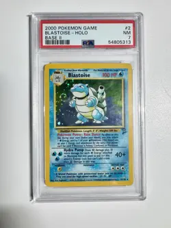 Pokemon TGC Base Set II Charizard Blastoise Venusaur Holos PSA 7 Trio - Image 5