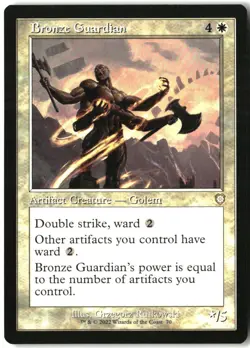 MTG Bronze Guardian (Retro Frame) R Commander: The Brothers' War 70 LP - Image 1
