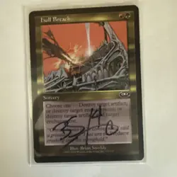1x Signed Hull Breach Planeshift LP/MP Mtg Free shipping - Image 1