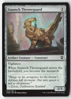 MTG - Staunch Throneguard #344 - Regular - CMR Commander Legends - Image 1