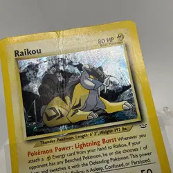 Raikou Neo Revelation Pokemon Card 13/64 2000 Nintendo Authentic HP - Image 4