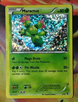 Maractus 2/12 DMG Confetti Holo 2011 McDonald's 2011 Black & White Pokemon Card - Image 1