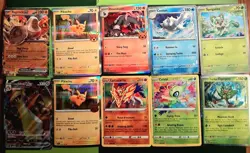 Pokemon TCG Holo 10 Card Lot Pikachu Cetitan Sprigatito EX VMax EX to NM - Image 1