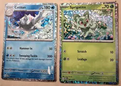 Pokemon TCG Holo 10 Card Lot Pikachu Cetitan Sprigatito EX VMax EX to NM - Image 2